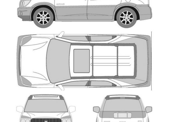 Buick Rendezvous (2005) (Бьюик Рендезвоус (2005)) - чертежи (рисунки) автомобиля